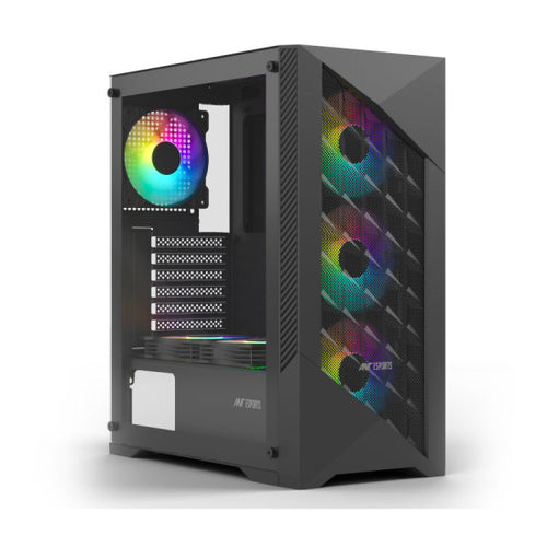 Ant Esports ICE 270M 6F Mid Tower Gaming Cabinet – Black – TechCure India