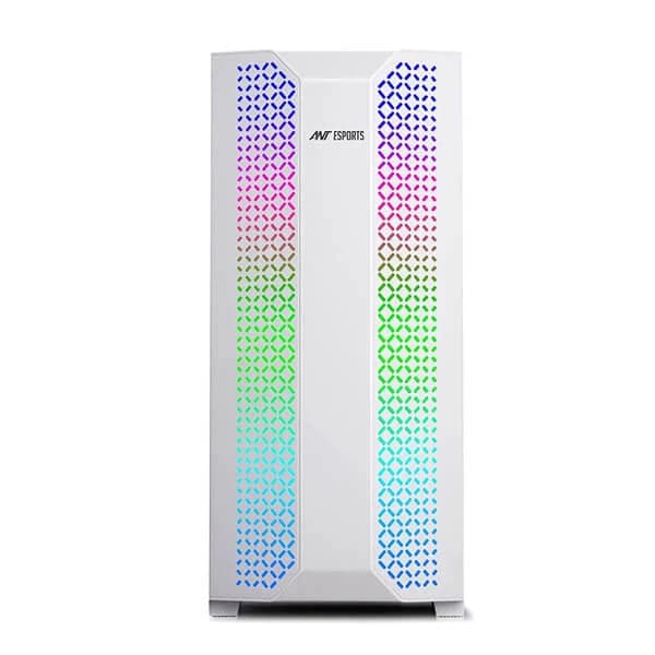 ANT ESPORTS ICE-280TG RGB ATX Mid Tower Cabinet (White) - 2