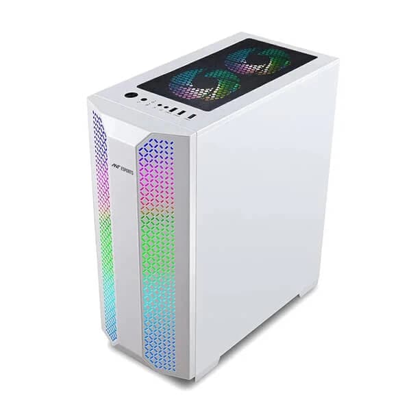 ANT ESPORTS ICE-280TG RGB ATX Mid Tower Cabinet (White) - 5