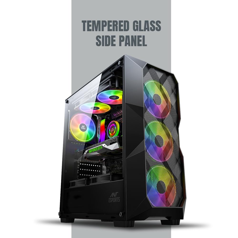 ANT ESPORTS ICE- 300 MESH MID-TOWER CABINET - BLACK – TechCure India