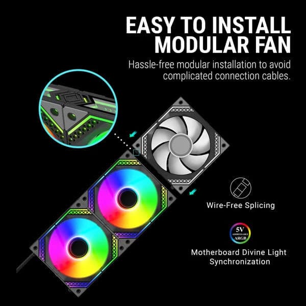 ANT ESPORTS Infinity Flow ARGB 120mm PWM Cabinet Fan Triple Pack – photo 7 – TechCure India