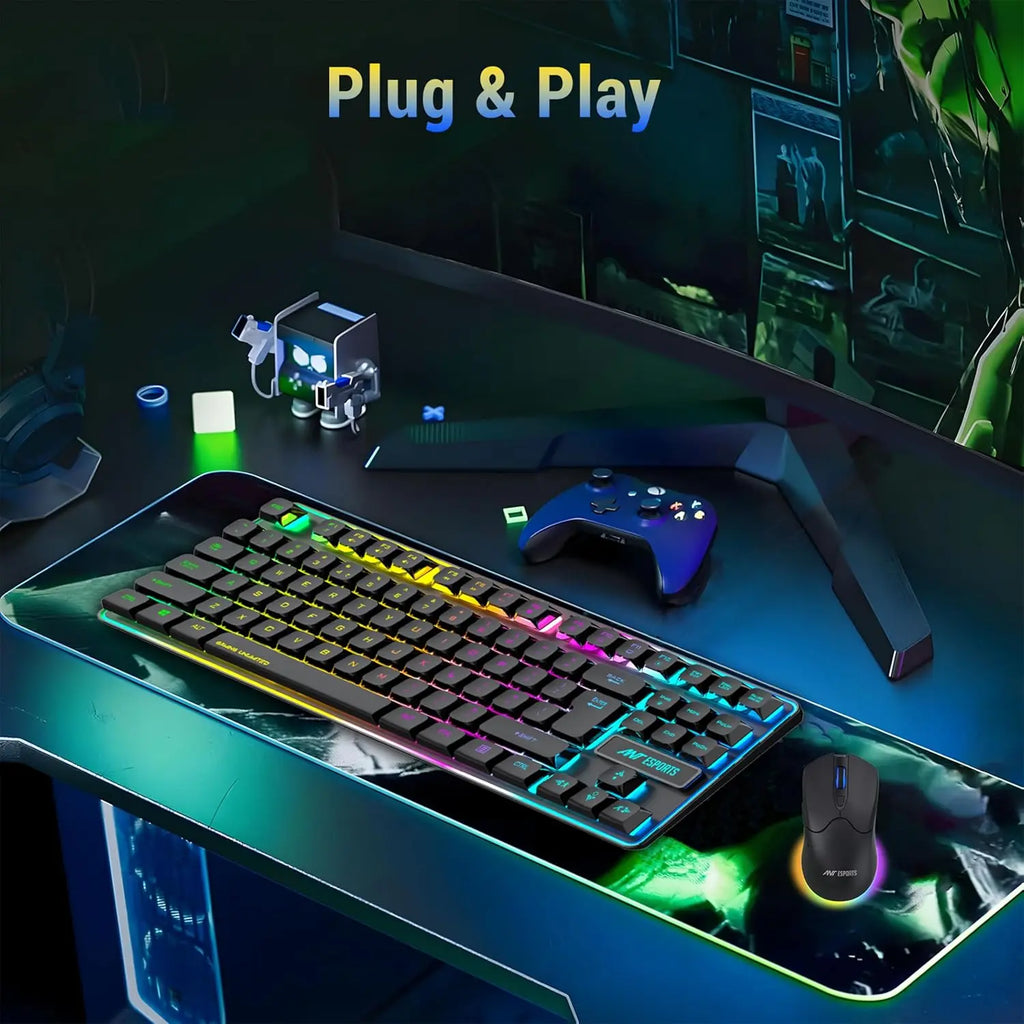 Ant Esports KM730 Pro Gaming Wireless TKL Keyboard Mouse Combo (Black) – TechCure India