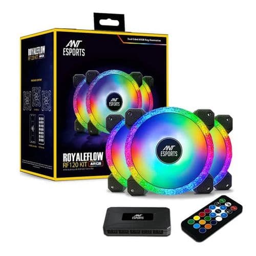 ANT ESPORTS Royaleflow RF120 ARGB Cabinet Fans Kit ( Triple Pack ) - 5