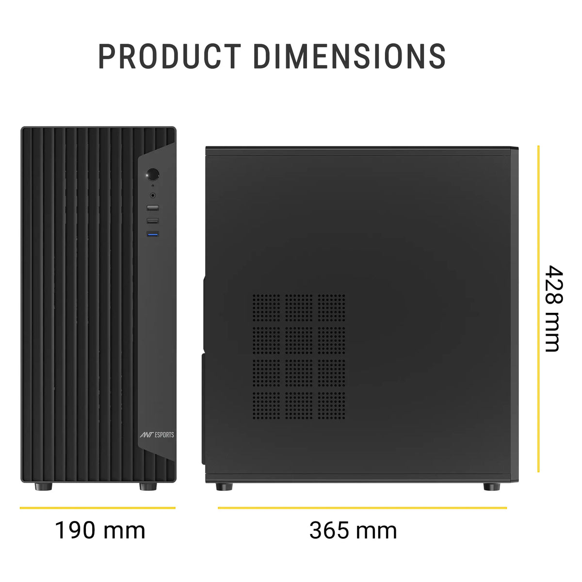 Ant Esports SI30 Mid Tower ATX Cabinet Black (AESP0368) – TechCure India