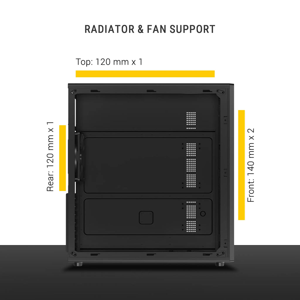 Ant Esports SI30 Mid Tower ATX Cabinet Black (AESP0368) – TechCure India