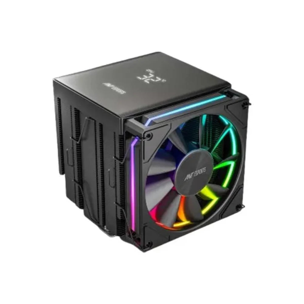 ANT ESPORTS V8 Digital ARGB 120mm CPU Air Cooler ( Black ) ( With Temperature Display ) – TechCure India