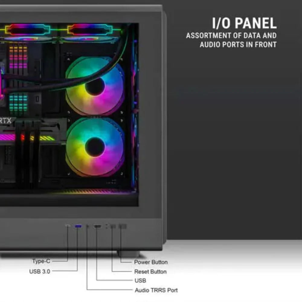 ANT ESPORTS Zen Air ARGB ATX Mid Tower Cabinet ( Black ) – TechCure India