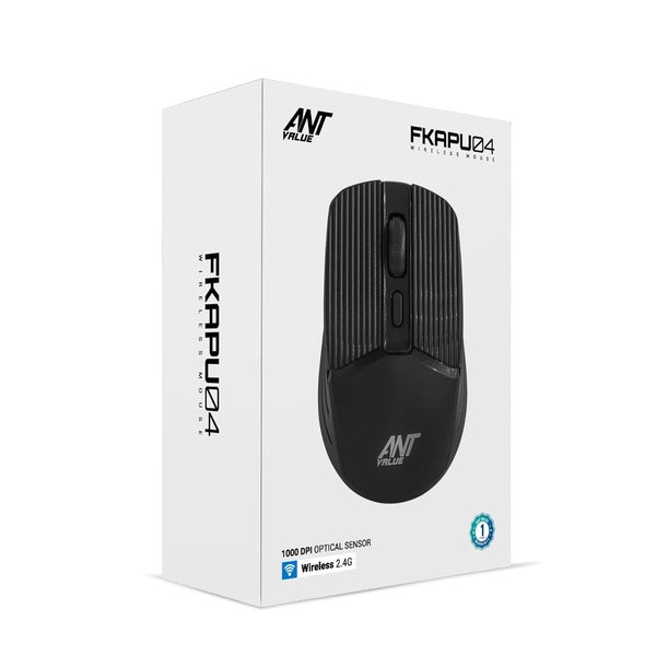 Ant Value FKAPU04 1000 DPI Wireless Mouse (Black) – TechCure India
