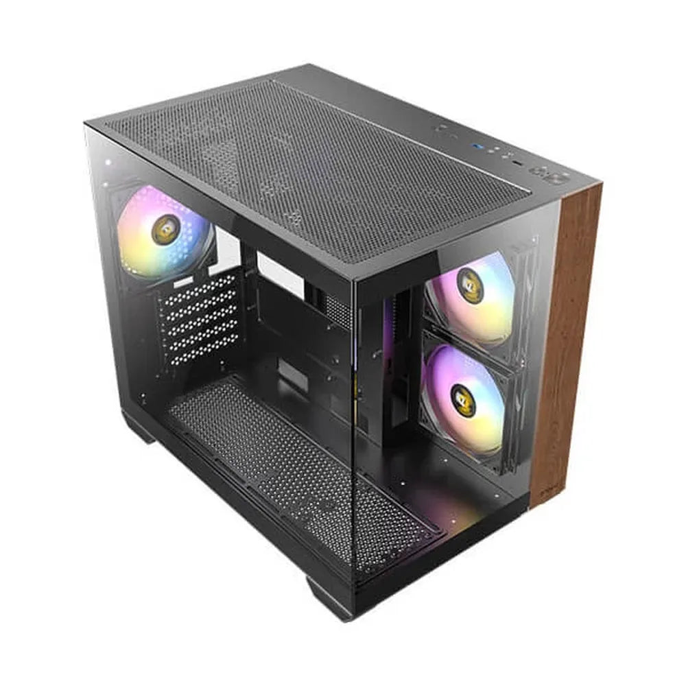 ANTEC CX600M Wood ARGB Mid Tower Cabinet ( Black ) – photo 2 – TechCure India