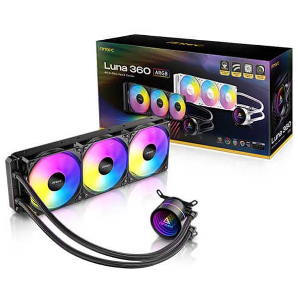 Antec Luna 360 ARGB All-in-One Liquid Cooler (Black) – TechCure India