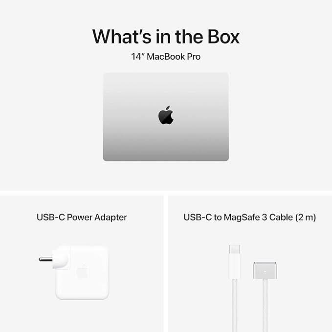 Apple 14-inch MacBook Pro M5 chip with 10 core CPU and 10 core GPU, 24GB, 1TB SSD - Silver – TechCure India