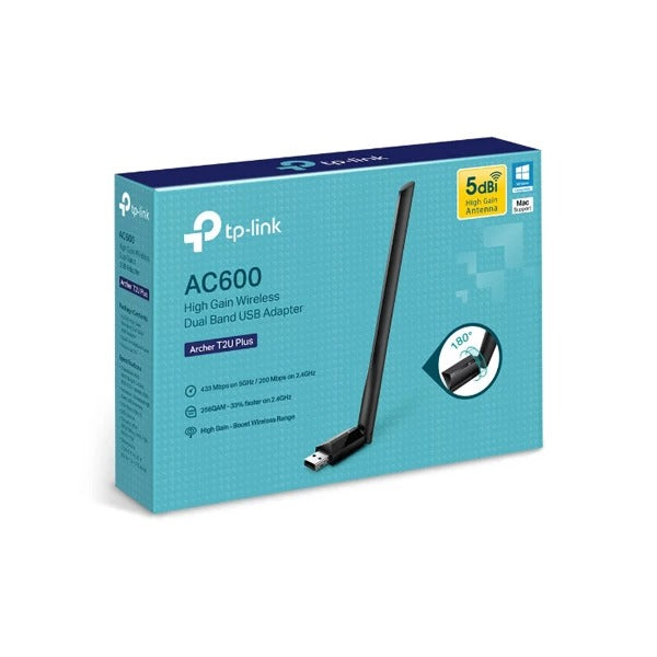 TP-Link Archer T2U Plus AC600 Wifi USB Adapter – TechCure India