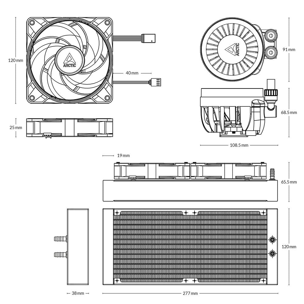 ARCTIC Liquid Freezer III 240mm ARGB CPU Liquid Cooler ( White ) ( Liquid Freezer 3 ) – photo 3 – TechCure India