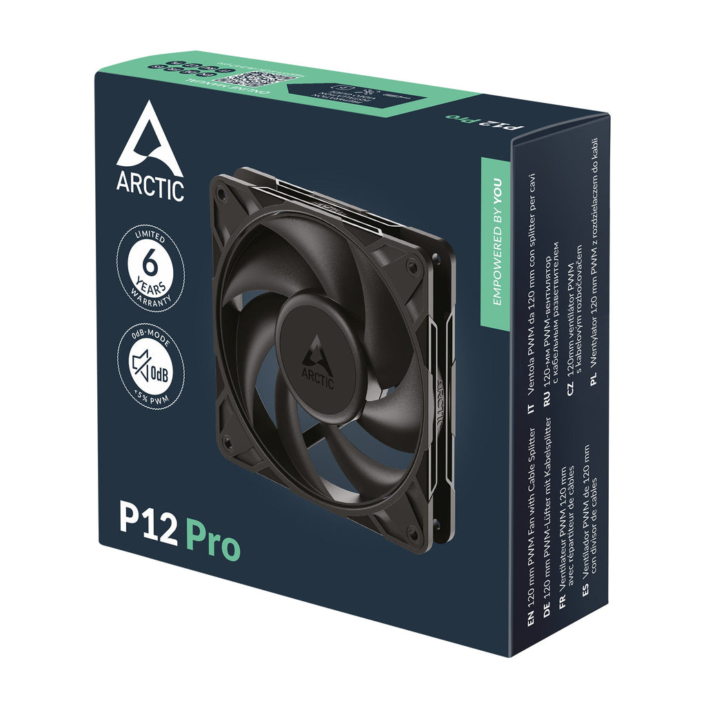 ARCTIC P12 Pro Non-RGB 120mm Cabinet Fan ( Black ) ( Single Pack ) – TechCure India