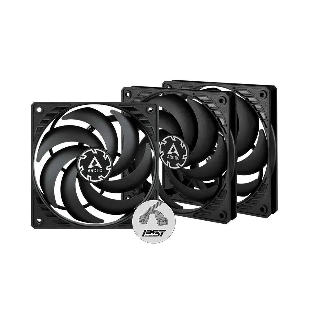 Arctic P12 Slim PWM PST 120mm Cabinet Fan 3 Pack – TechCure India
