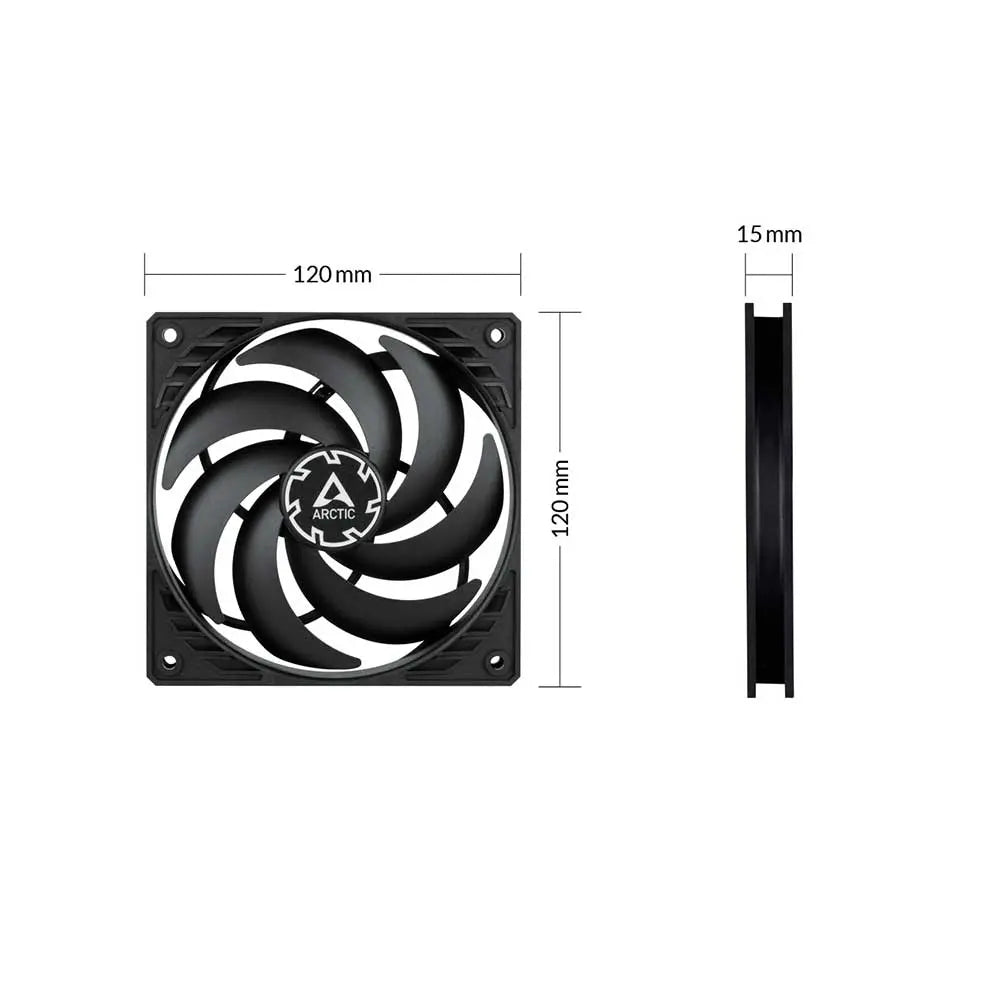 Arctic P12 Slim PWM PST 120mm Cabinet Fan 3 Pack – TechCure India