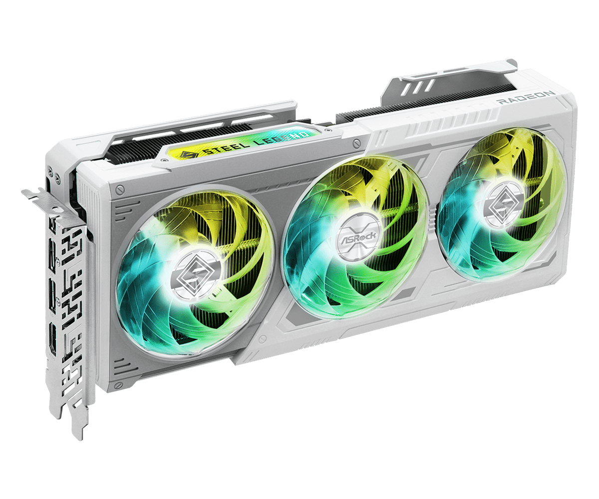 ASRock AMD Radeon RX 9070 XT Steel Legend 16GB White – photo 3 – TechCure India