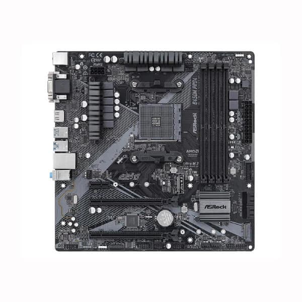 ASROCK B450M Pro4 R2.0 DDR4 AMD Motherboard - 4