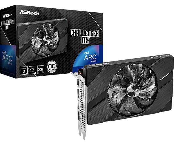 ASRock Intel Arc A380 Challenger ITX 6GB OC GDDR6 Graphics Card – TechCure India