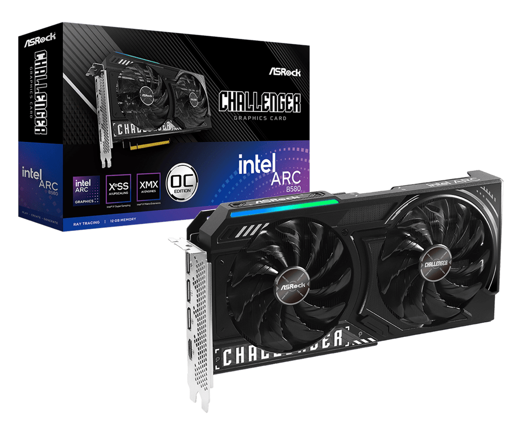 ASROCK INTEL ARC B580 CHALLENGER 12GB OC GRAPHIC CARD – TechCure India