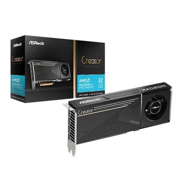ASRock Radeon AI PRO R9700 Creator 32GB Professional Graphics Card – TechCure India
