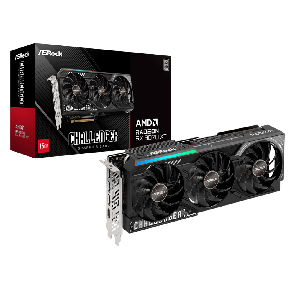 ASROCK Radeon RX 9070 XT Challenger 16GB AMD Graphic Card – TechCure India