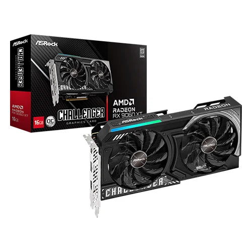 ASRock RX 9060 XT Challenger OC 16GB GDDR6 Graphics Card – Model RX9060XT-CL-16GO – TechCure India