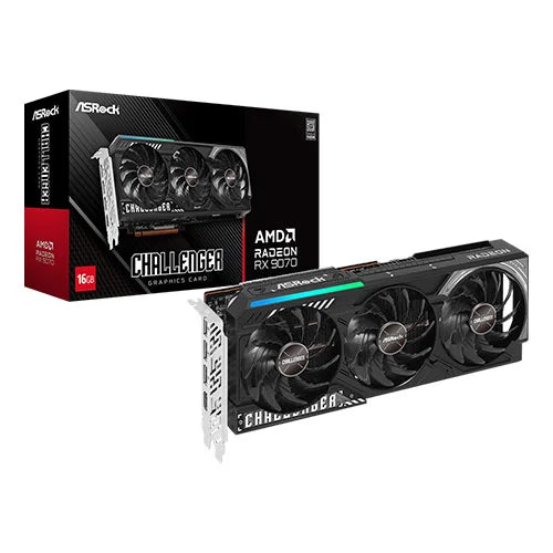 ASRock RX 9070 Challenger 16GB GDDR6 Graphics Card – Model RX9070-CL-16G – TechCure India