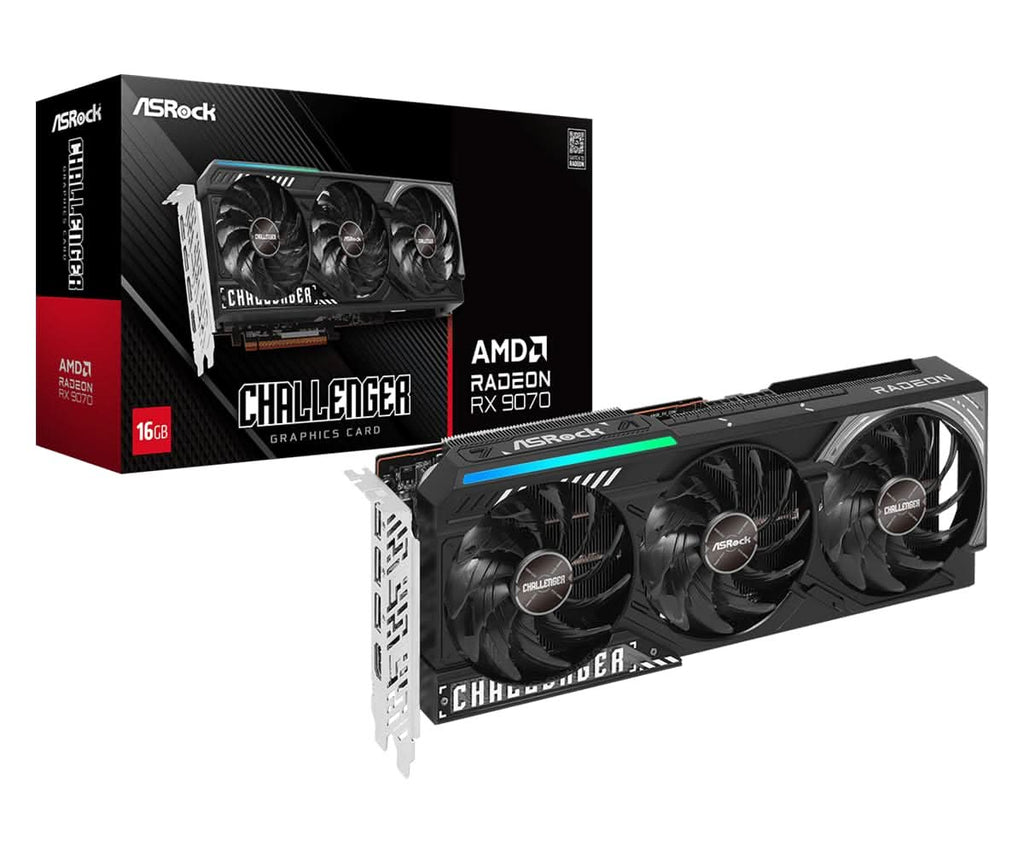AsRock RX 9070 Challenger 16GB GDDR6 Graphics Card RX9070 CL 16G – TechCure India
