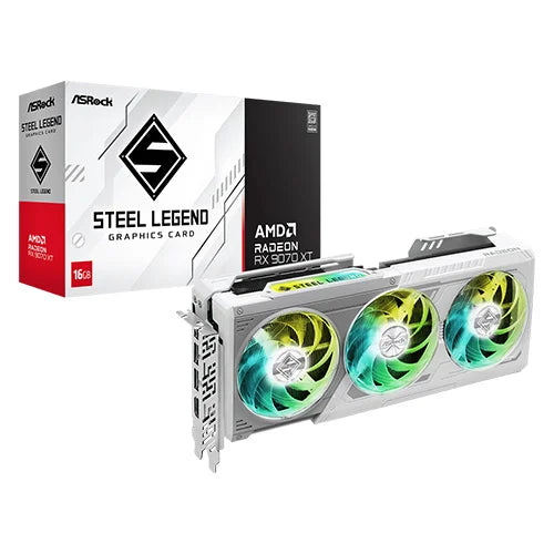 ASRock RX 9070 XT Steel Legend 16GB GDDR6 Graphics Card – Model RX9070XT-SL-16G – TechCure India