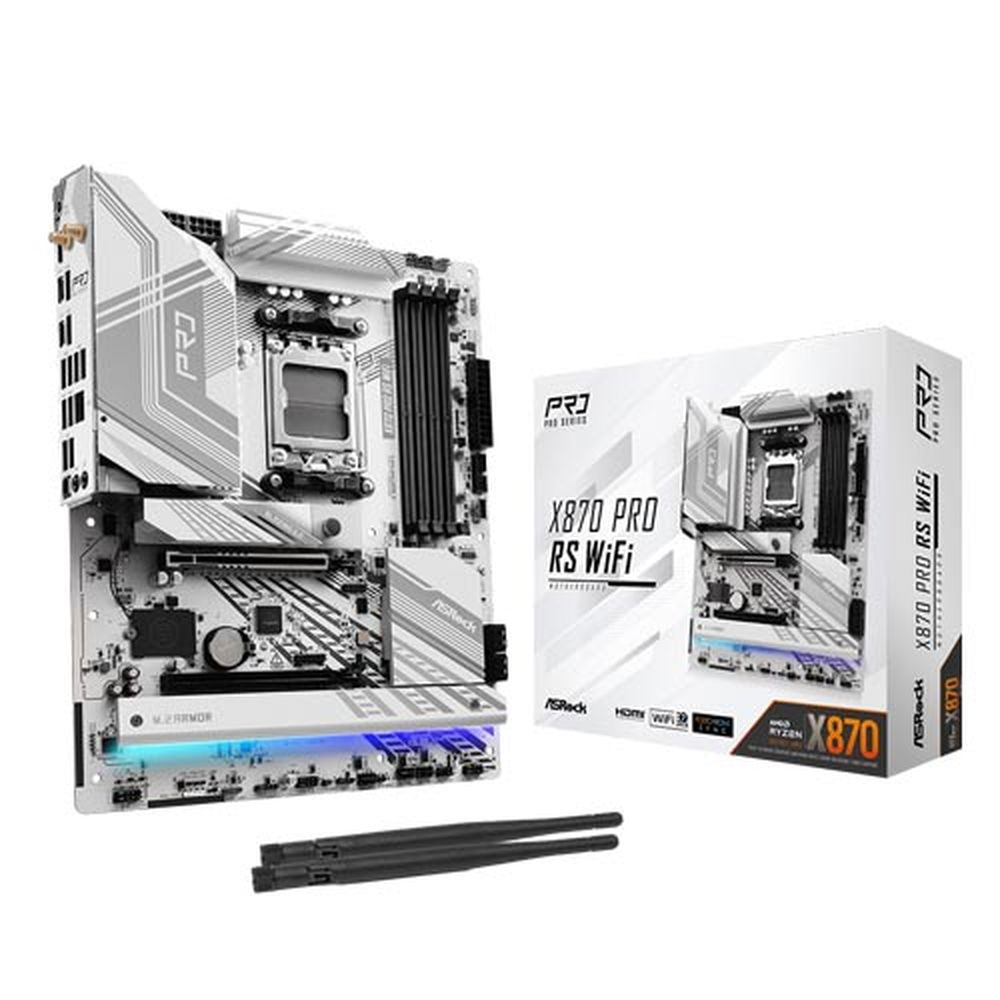 ASROCK X870 Pro RS WiFi DDR5 AMD Motherboard ( White ) – TechCure India