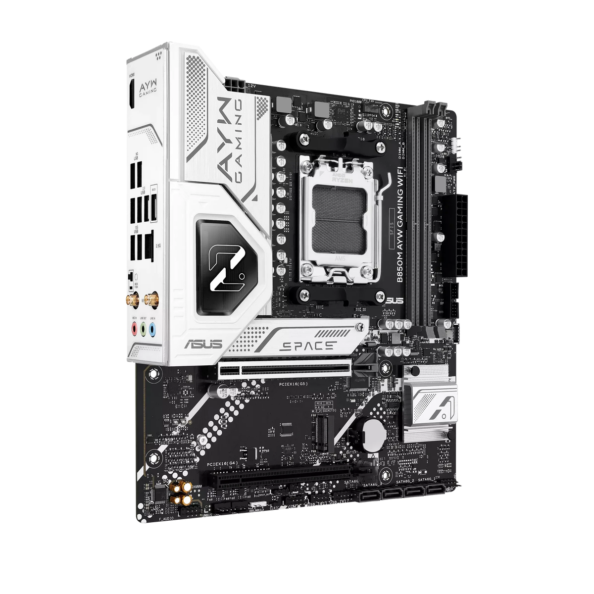 ASUS B850M AYW GAMING WIFI DDR5 Micro-ATX AM5 Motherboard – photo 3 – TechCure India