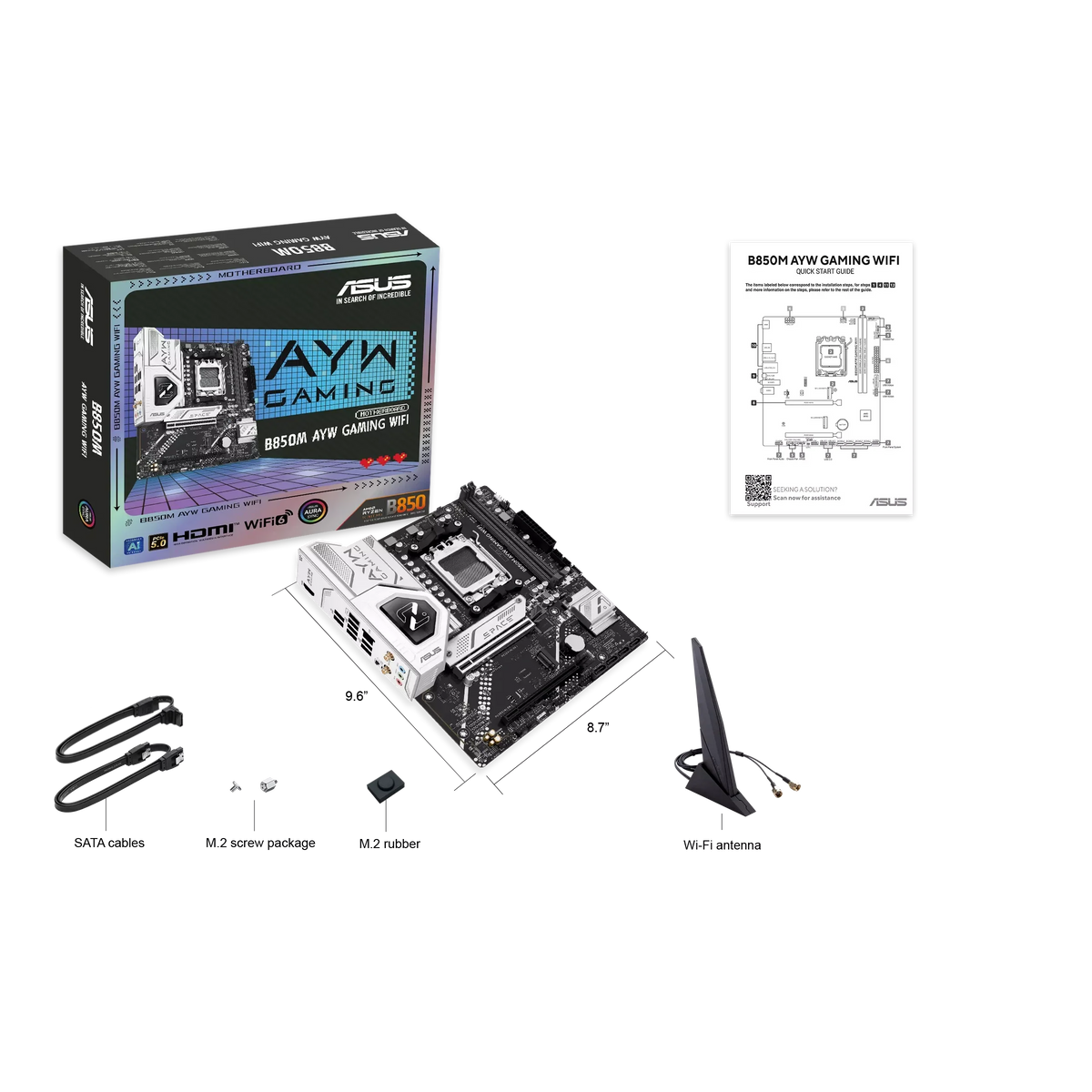 ASUS B850M AYW GAMING WIFI DDR5 Micro-ATX AM5 Motherboard – photo 5 – TechCure India