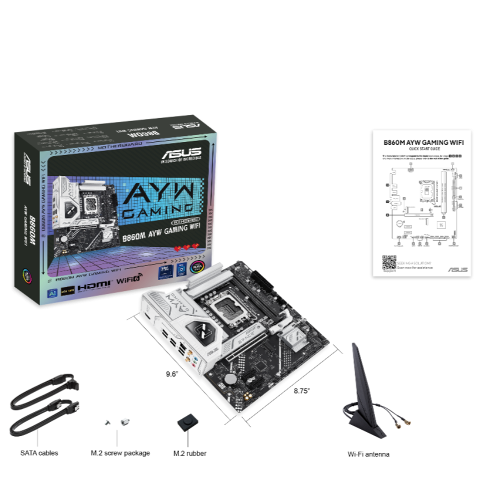 ASUS B860M AYW Gaming Wifi DDR5 Intel Motherboard – photo 7 – TechCure India
