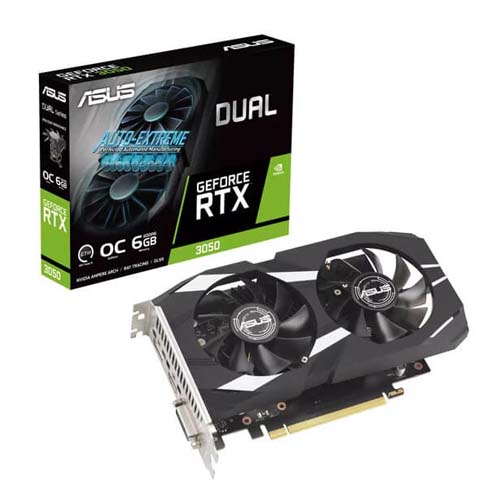 Asus Dual RTX 3050 OC Edition 6GB Gaming Graphics Card DUAL-RTX3050-O6G – TechCure India