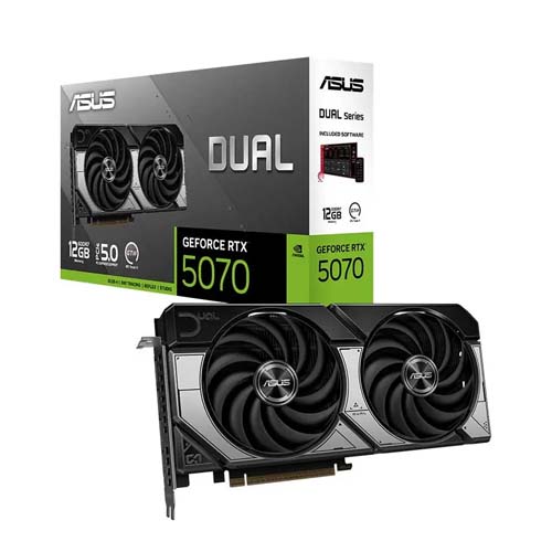 ASUS Dual RTX 5070 12GB GDDR7 Graphics Card DUAL-RTX5070-12G – TechCure India