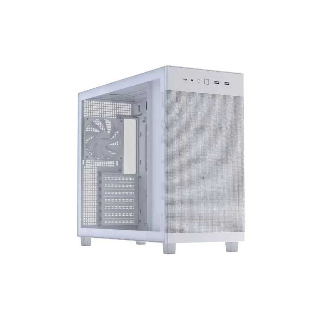 ASUS Prime AP303 Tempered Glass Panel ATX Cabinet White – TechCure India