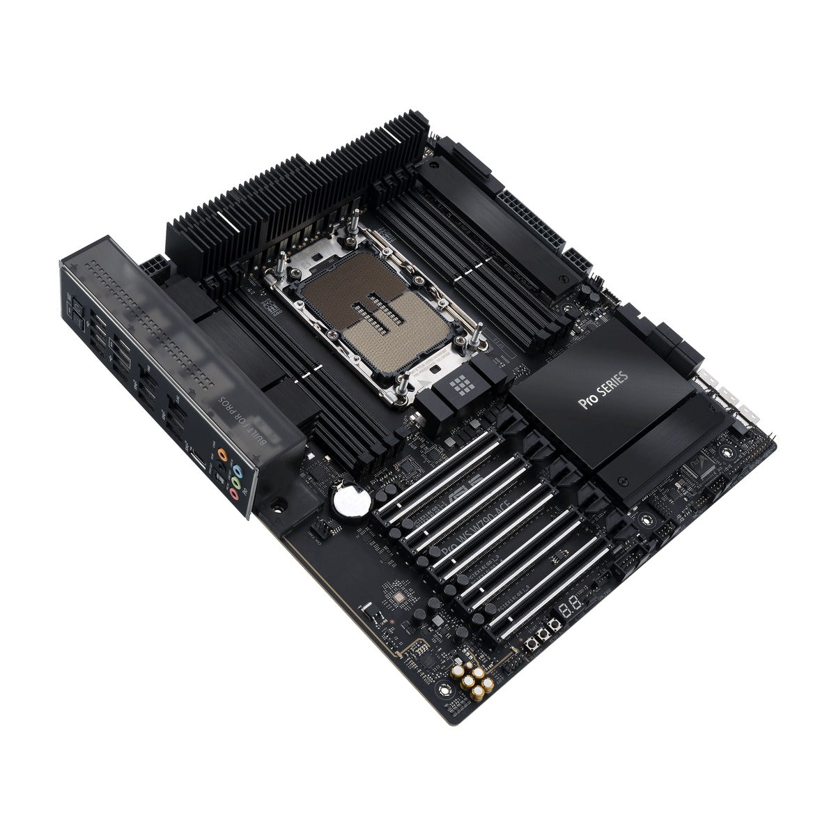 Pro WS W790-ACE - top-down front-facing view of motherboard on white background