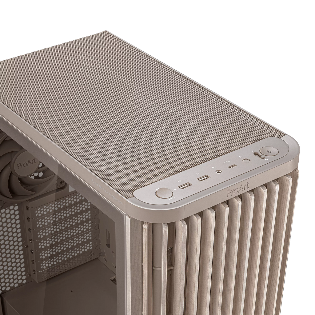 Asus ProArt PA401 Wood Edition Beige ATX Tempered Glass Panel Case – TechCure India