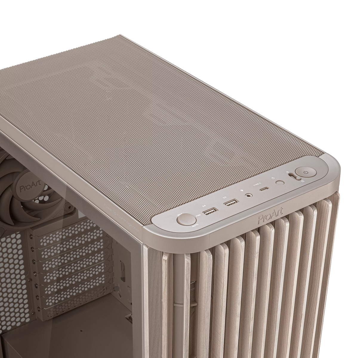 Asus ProArt PA401 Wood Edition Beige ATX Tempered Glass Panel Case – TechCure India