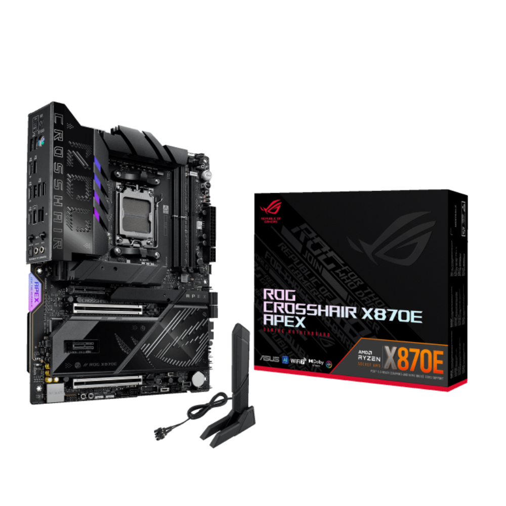 ASUS ROG CROSSHAIR X870E Apex Wifi7 DDR5 AMD Motherboard – TechCure India
