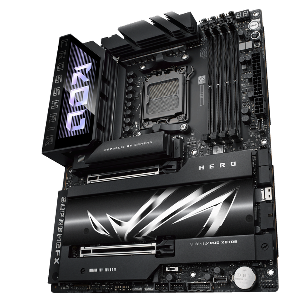 ASUS ROG CROSSHAIR X870E HERO DDR5 AMD Motherboard – TechCure India