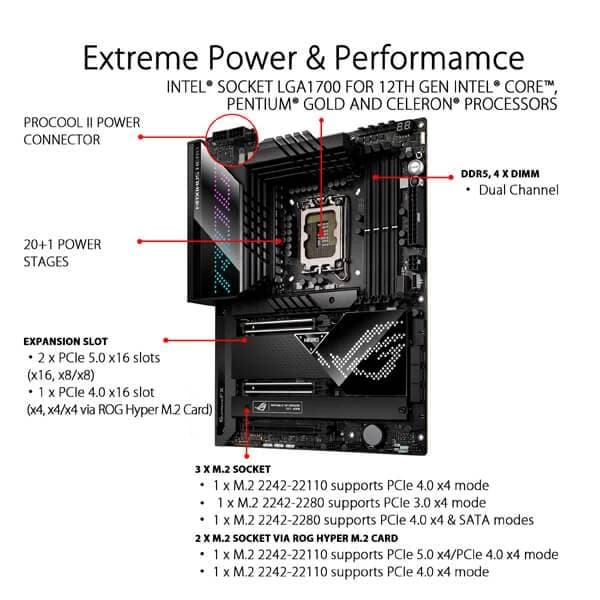 ASUS ROG Maximus Z690 Hero Wifi DDR5 Intel Motherboard - 6