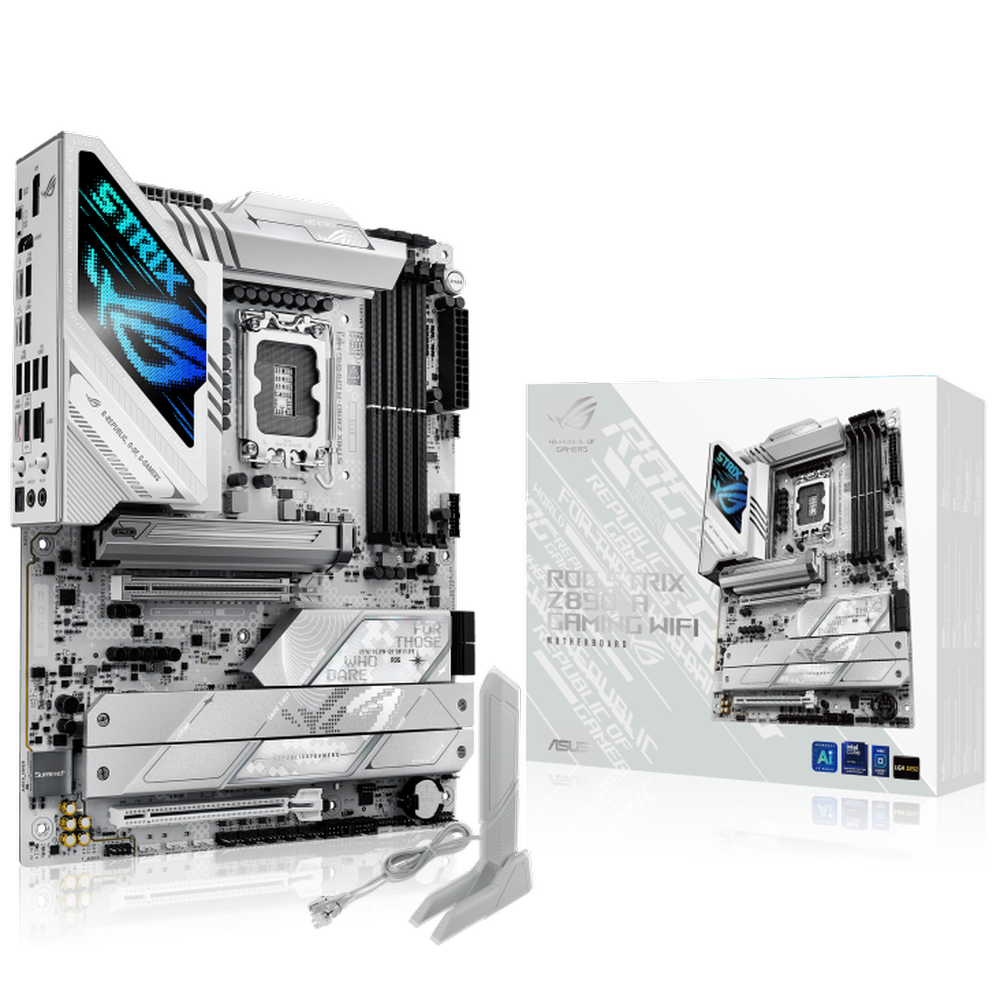 ASUS ROG Strix Z890-A Gaming Wifi DDR5 Intel Motherboard ( White ) – TechCure India