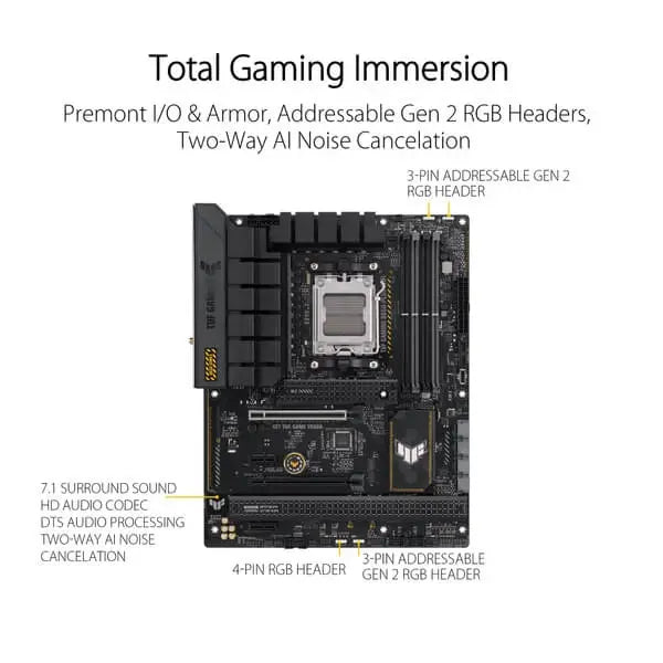 Asus Tuf Gaming B650-Plus Wifi AM5 ATX Motherboard (TUF-GAMING-B650-PLUS-WIFI) – TechCure India
