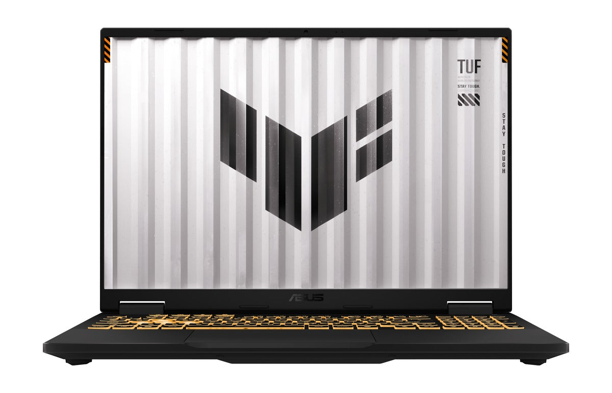 ASUS TUF Gaming F16 Model 90NR0NA1-M00BY0 – — centered front view of ASUS TUF Gaming F16 laptop open – TechCure India