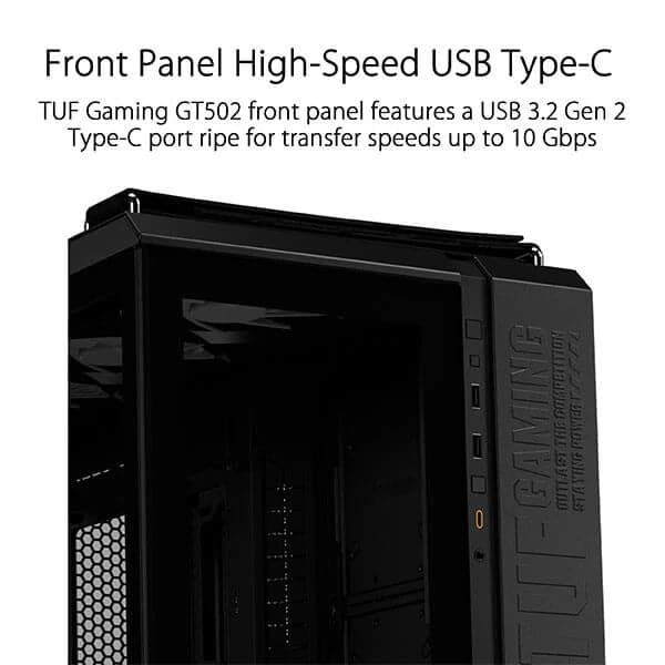 ASUS TUF Gaming GT502 ATX Mid Tower Cabinet (Black) – photo 6 – TechCure India