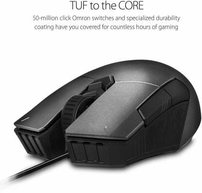 ASUS TUF M5 Wired Ambidextrous RGB Gaming Mouse ( M5 ) ( 6200DPI / 6 Macro Buttons ) ( Black ) - 2