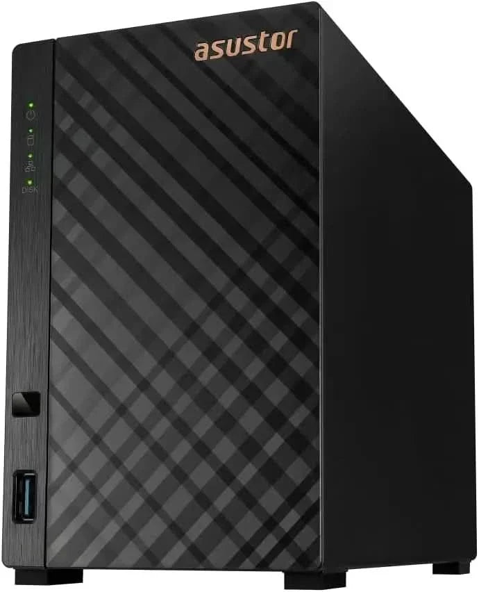 Asustor Drivestor 2 Gen 2 AS1202T, 2 Bay NAS, Quad-Core 1.7GHz CPU, 2.5GbE Port, 1GB DDR4, 3 USB 3.0, Network Attached Storage for Personal and Home Cloud Backup – TechCure India