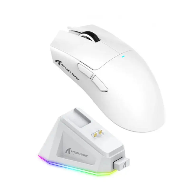 ATTACK SHARK X11 Wireless Gaming Mouse with Charging Dock White – TechCure India